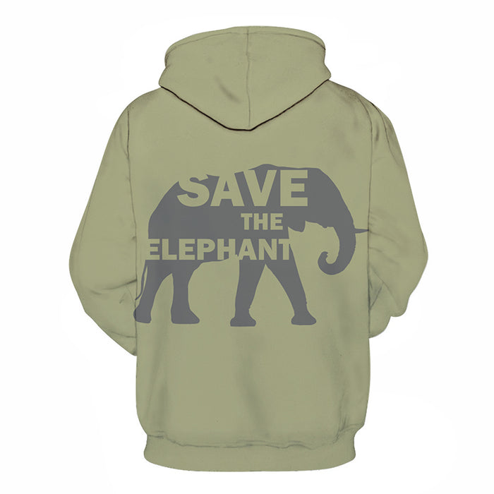 Save The Elephants 3D - Sweatshirt, Hoodie, Pullover