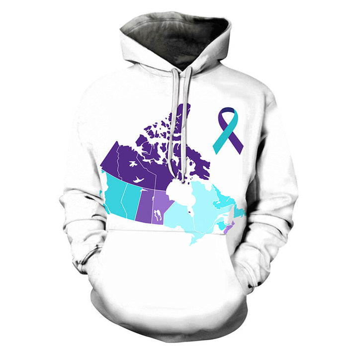Canada Supports Mental Health 3D - Sweatshirt, Hoodie, Pullover
