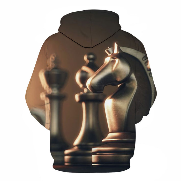 Knight Chess Piece 3D - Sweatshirt, Hoodie, Pullover