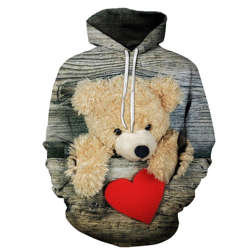 Teddy Bear Love 3D - Sweatshirt, Hoodie, Pullover — My 3D Hoodie