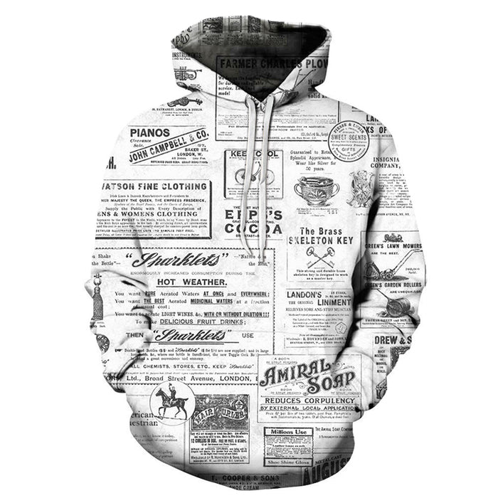 Newspaper Ads 3D - Sweatshirt, Hoodie, Pullover