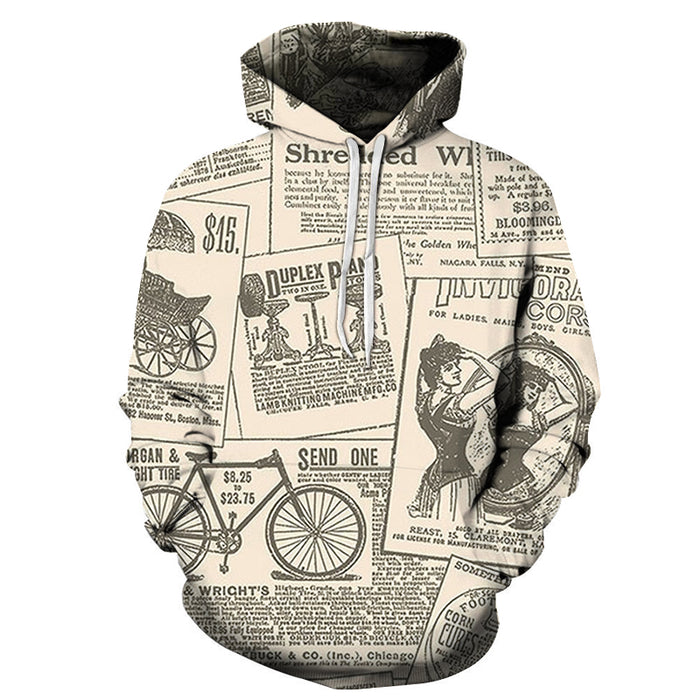 90's Paper 3D - Sweatshirt, Hoodie, Pullover