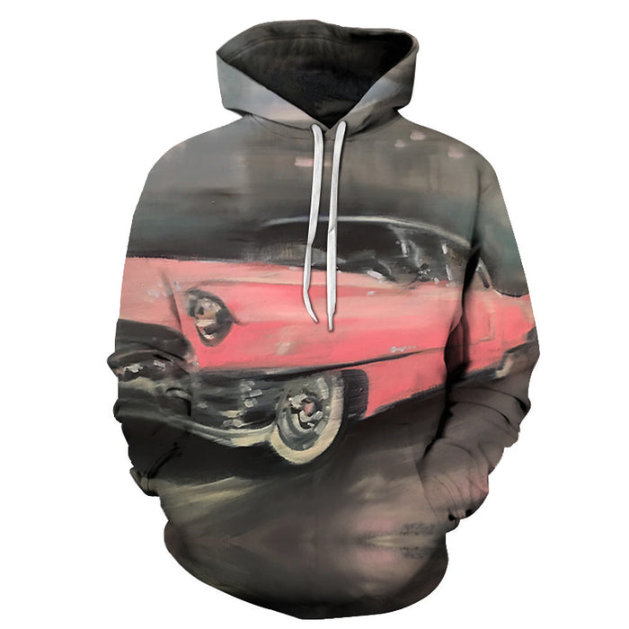 Pink Car Painting 3D - Sweatshirt, Hoodie, Pullover