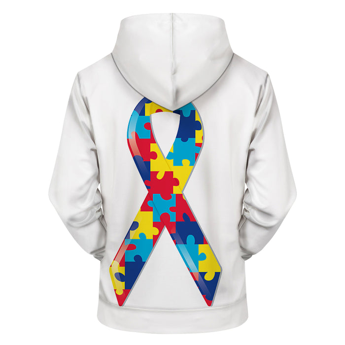 Autism Support 3D - Sweatshirt, Hoodie, Pullover - Support Autism Awareness Movement