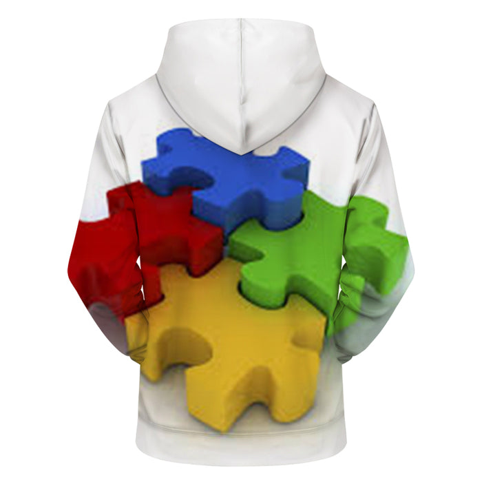 Autism Awareness 3D - Sweatshirt, Hoodie, Pullover- Support Autism Awareness Movement