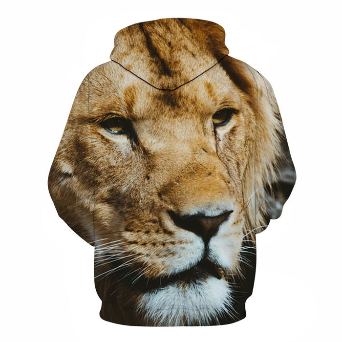 Hunter Lion Face 3D - Sweatshirt, Hoodie, Pullover