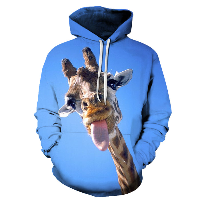 Cute Giraffe Face 3D - Sweatshirt, Hoodie, Pullover