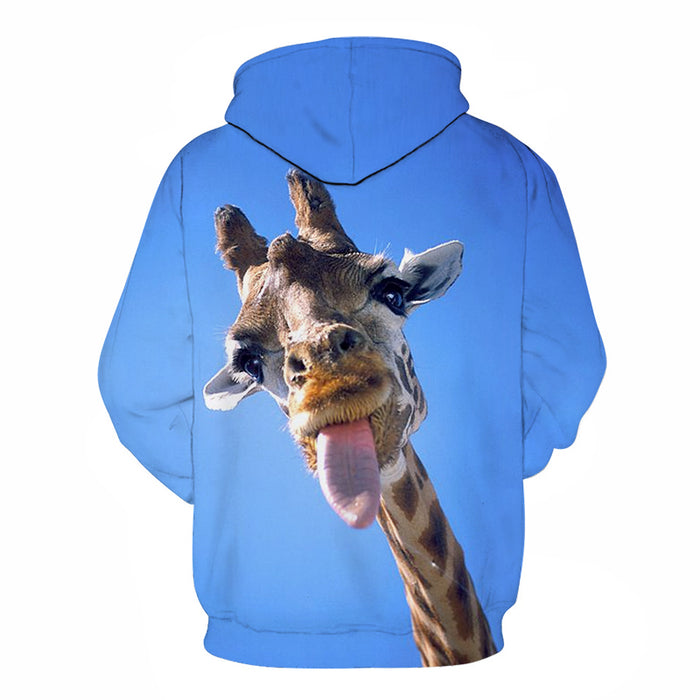 Cute Giraffe Face 3D - Sweatshirt, Hoodie, Pullover