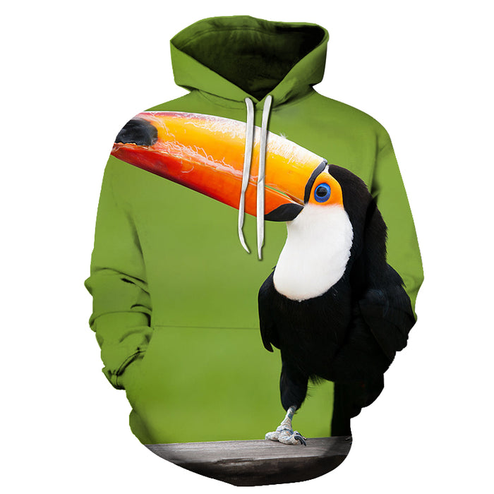 Common Toucan Bird Face 3D - Sweatshirt, Hoodie, Pullover
