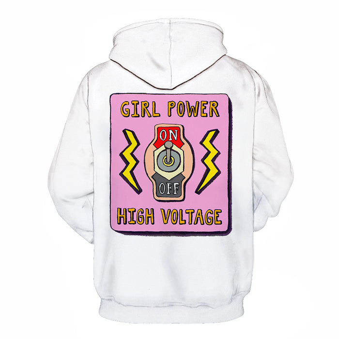 Girl Power High Voltage 3D - Sweatshirt, Hoodie, Pullover