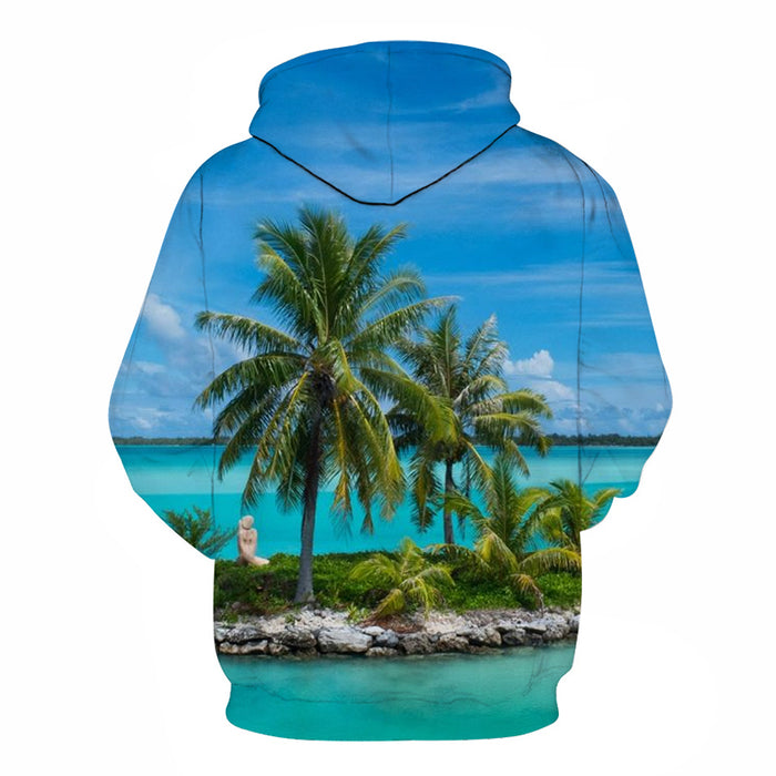 Palm Tree At Hawaii Beach 3D - Sweatshirt, Hoodie, Pullover — My 3D Hoodie