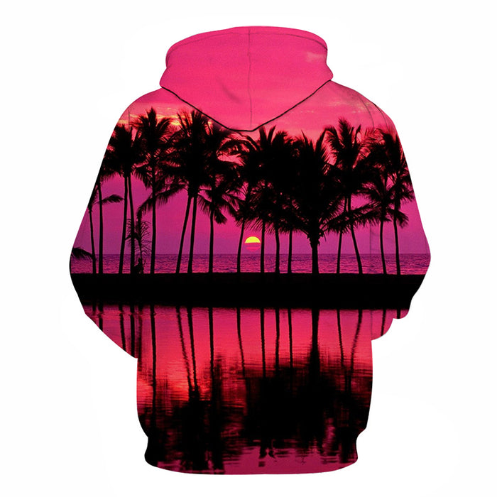 Beautiful Sunset At Hawaii Beach 3D - Sweatshirt, Hoodie, Pullover