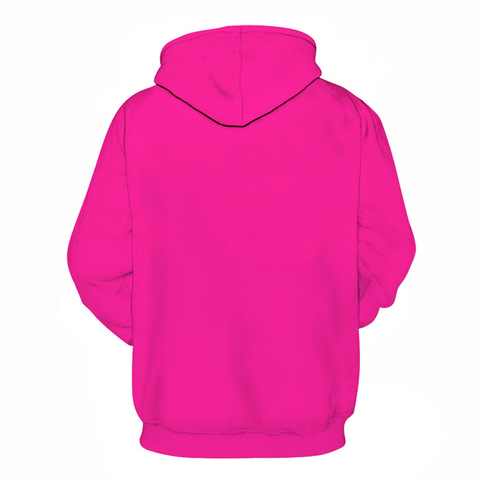 Pink Color 3D - Sweatshirt, Hoodie, Pullover