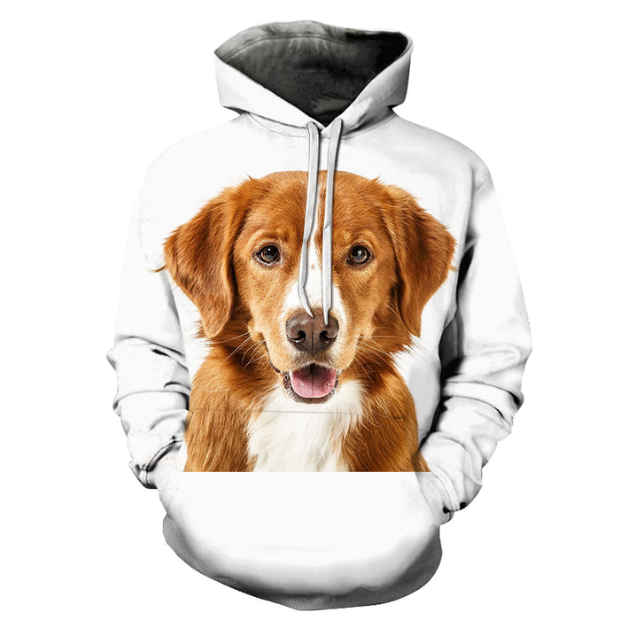 Cute Dog Face 3D - Sweatshirt, Hoodie, Pullover — My 3D Hoodie