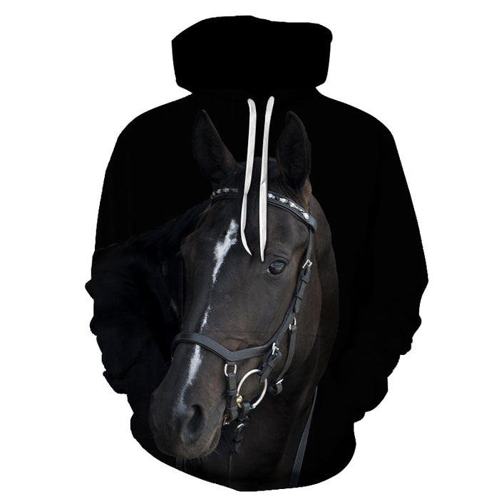 Dark Horse Face 3D - Sweatshirt, Hoodie, Pullover