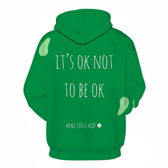 Green Mental Health Awareness - 3D - Sweatshirt, Hoodie, Pullover