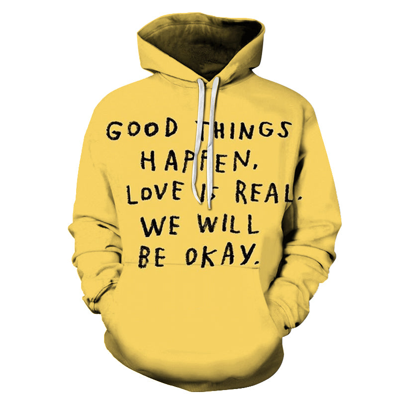 Yellow Mental Health Awareness - 3D - Sweatshirt, Hoodie, Pullover