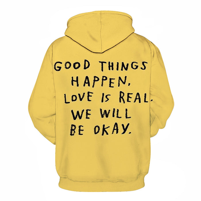 Yellow Mental Health Awareness - 3D - Sweatshirt, Hoodie, Pullover