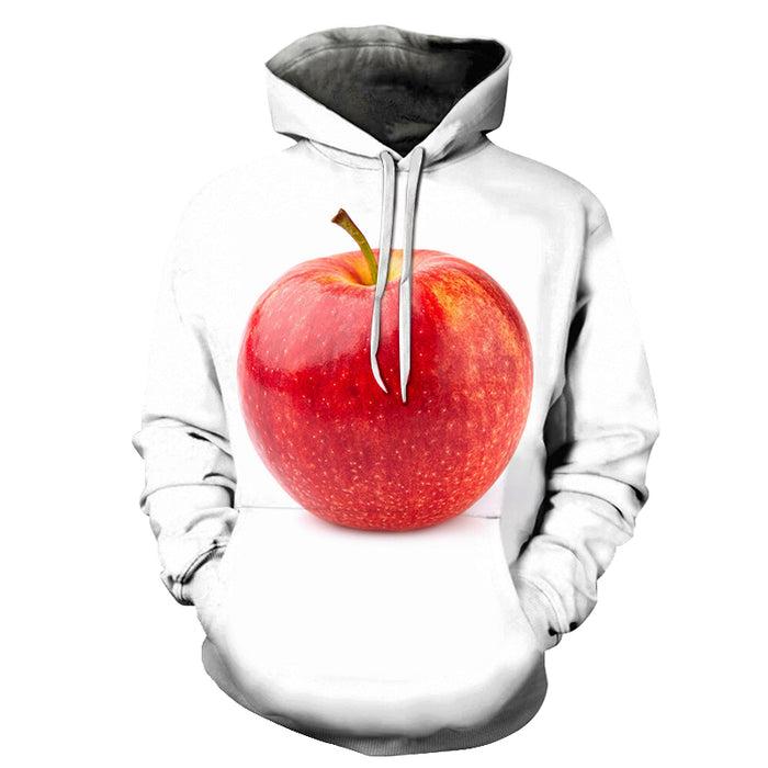 Red Apple White 3D - Sweatshirt, Hoodie, Pullover
