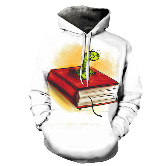 Snail On Book 3D - Sweatshirt, Hoodie, Pullover
