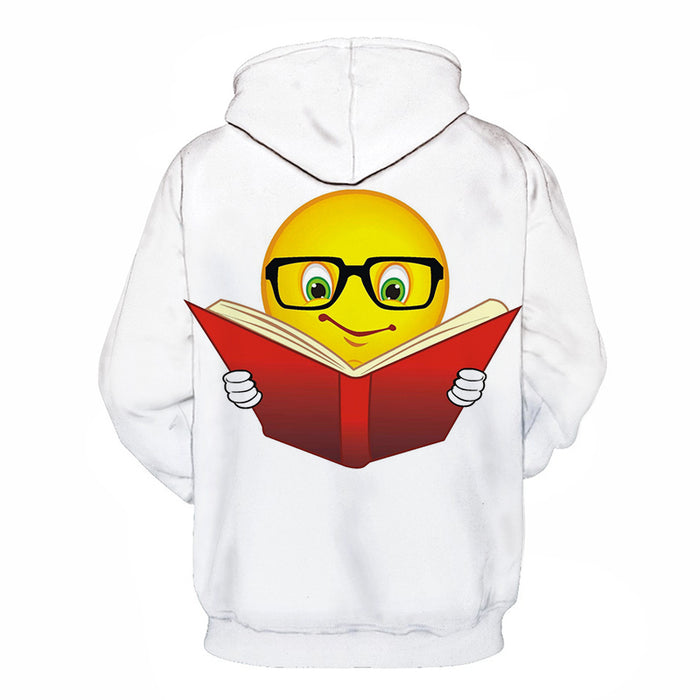 Emoji Reading Book 3D - Sweatshirt, Hoodie, Pullover