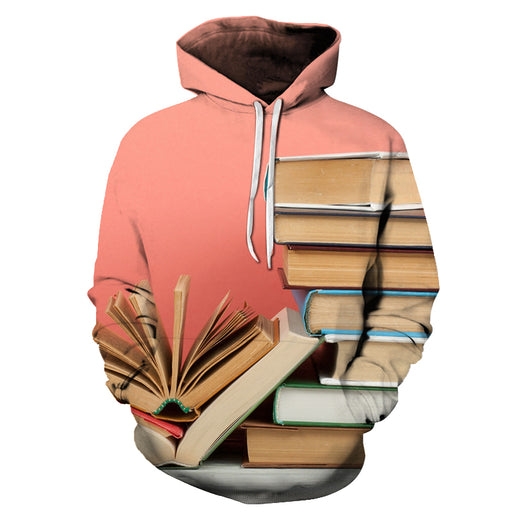 Pink Books 3D - Sweatshirt, Hoodie, Pullover