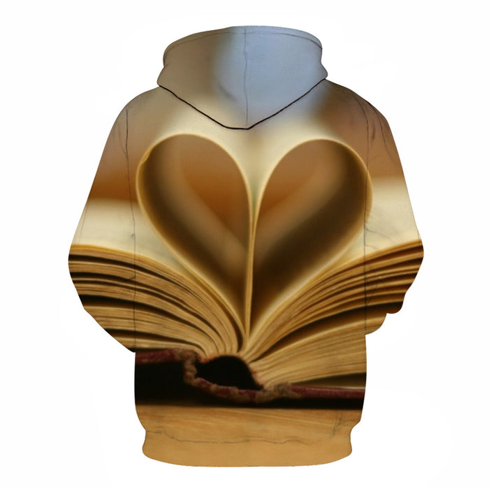 Heart Of Book 3D - Sweatshirt, Hoodie, Pullover