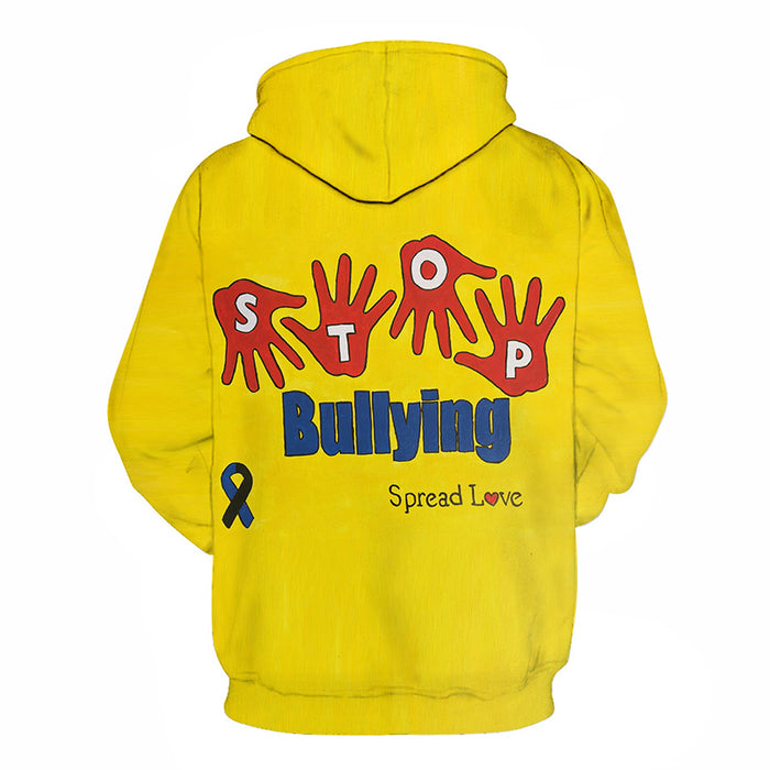 Yellow Stop Bullying 3D - Sweatshirt, Hoodie, Pullover