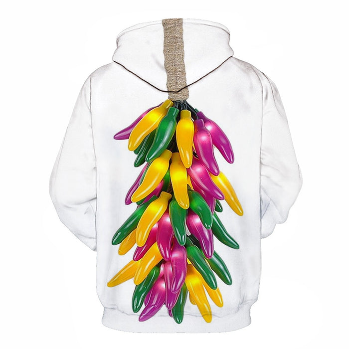 Colorful Chilli 3D Hoodie Sweatshirt Pullover