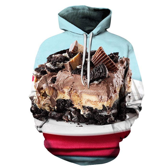 Chocolate Fudge Dessert 3D Hoodie Sweatshirt Pullover