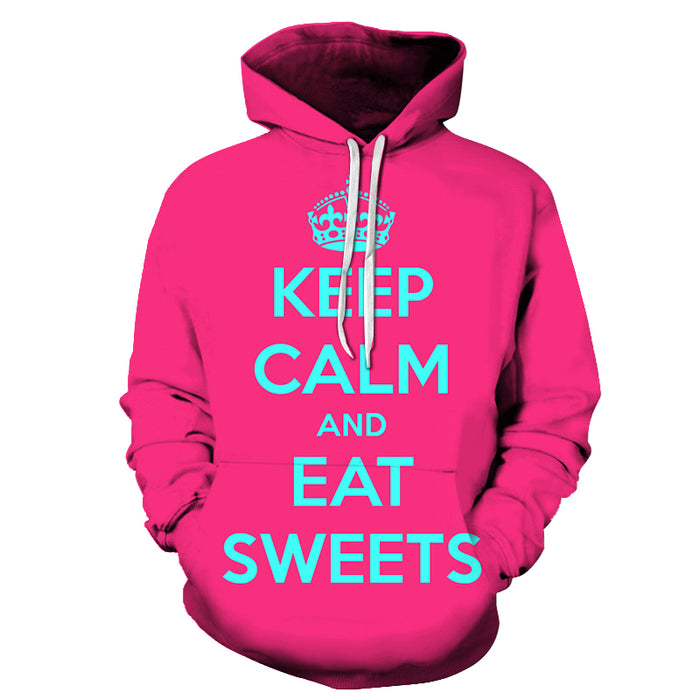 Keep Clam & Eat Dessert 3D Hoodie Sweatshirt Pullover