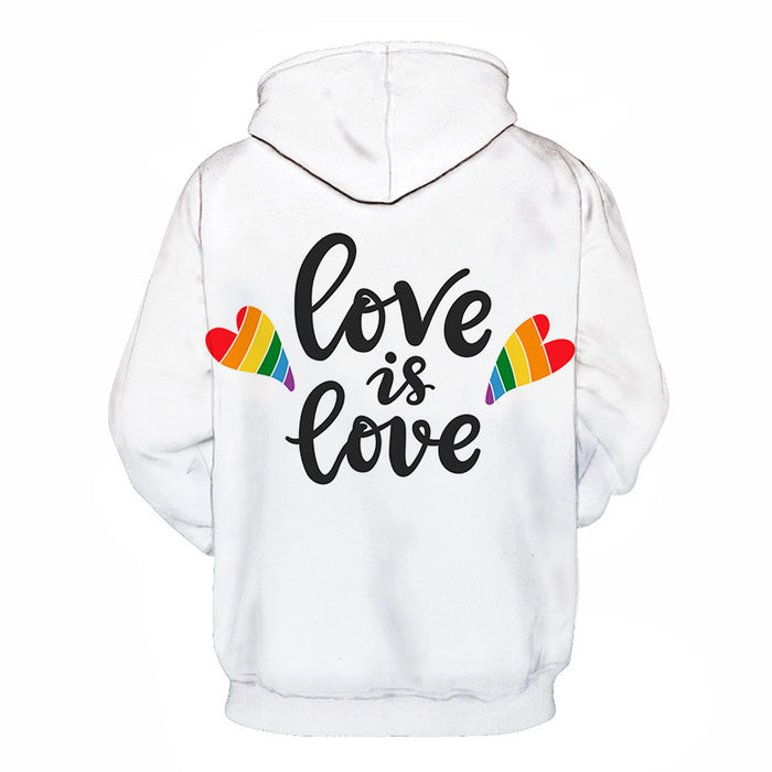 Love Is Love Pride White 3D - Sweatshirt, Hoodie, Pullover
