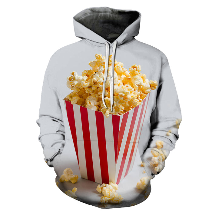 Movie Popcorn 3D Hoodie Sweatshirt Pullover