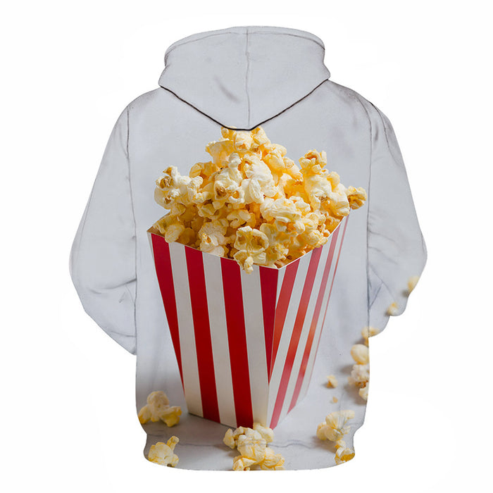Movie Popcorn 3D Hoodie Sweatshirt Pullover