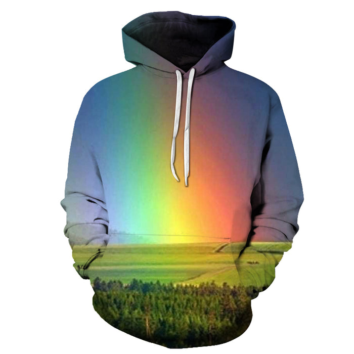 Morning Rainbow 3D Hoodie Sweatshirt Pullover