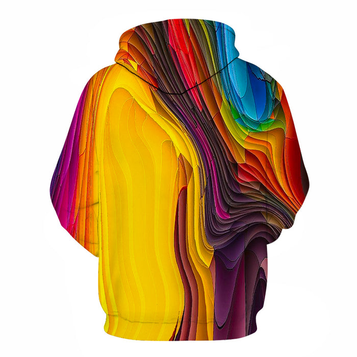 Rainbow Pattern 3D Hoodie Sweatshirt Pullover