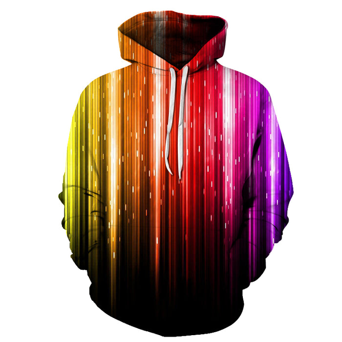 Rainbow Lights 3D Hoodie Sweatshirt Pullover