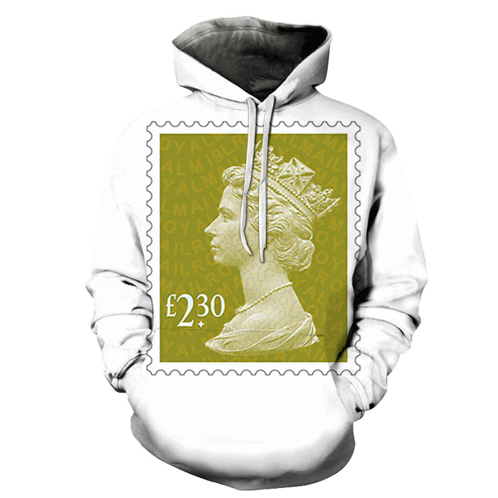 Green Stamp 3D Hoodie Sweatshirt Pullover