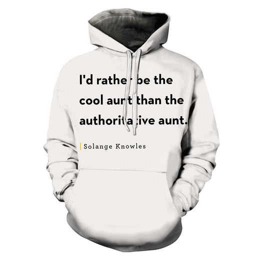 White Aunty 3D - Sweatshirt, Hoodie, Pullover