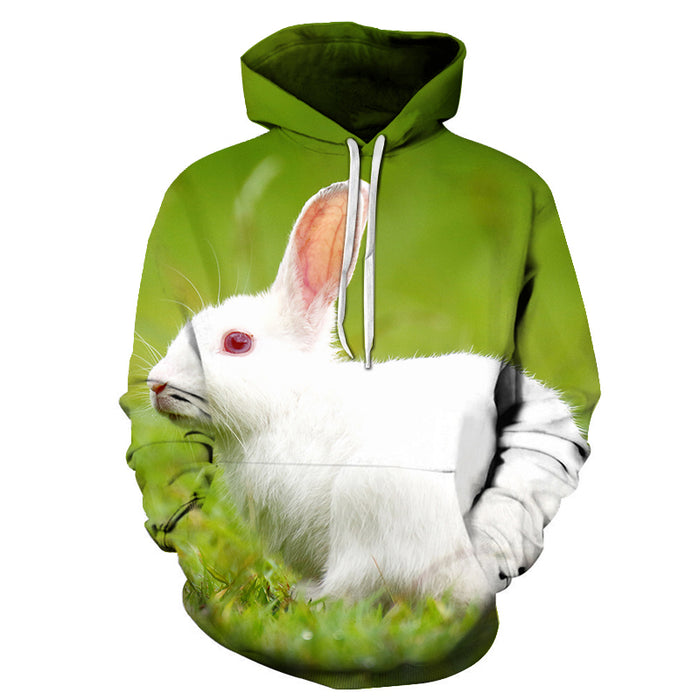 Cute Rabbit 3D - Sweatshirt, Hoodie, Pullover