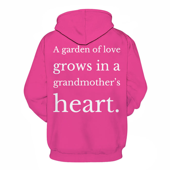 Pink Grandma 3D - Sweatshirt, Hoodie, Pullover