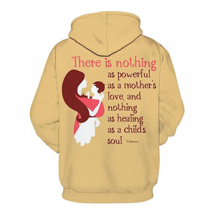 Beige Mother Love 3D - Sweatshirt, Hoodie, Pullover