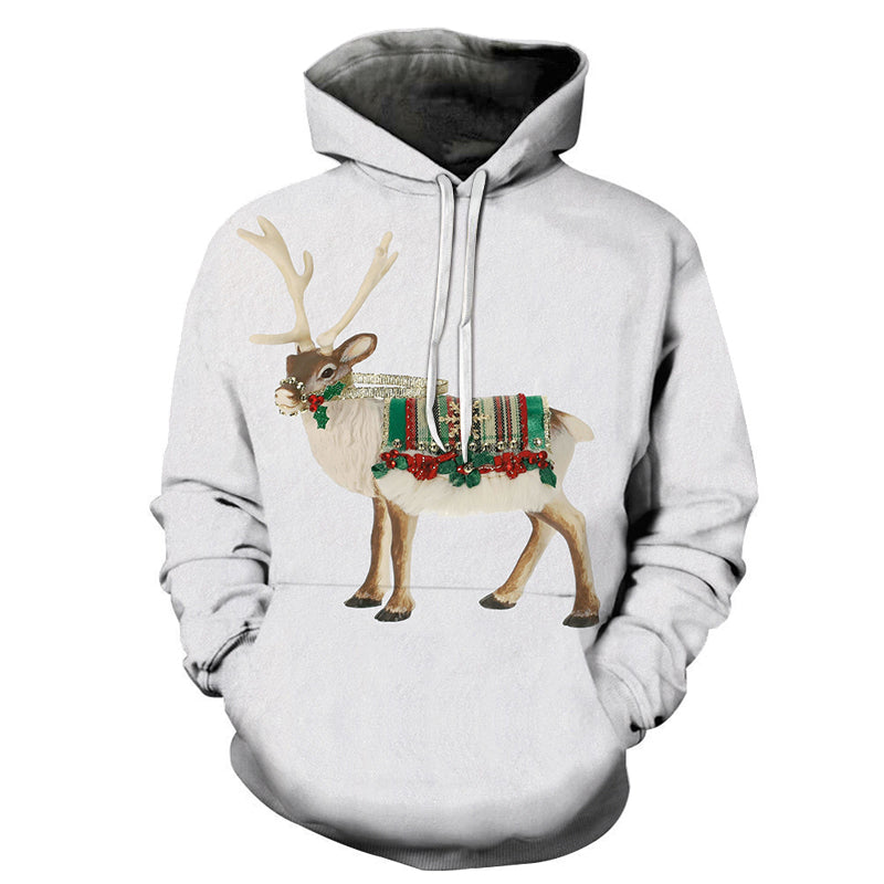 Santa's Reindeer Christmas 3D - Sweatshirt, Hoodie, Pullover — My 3D Hoodie