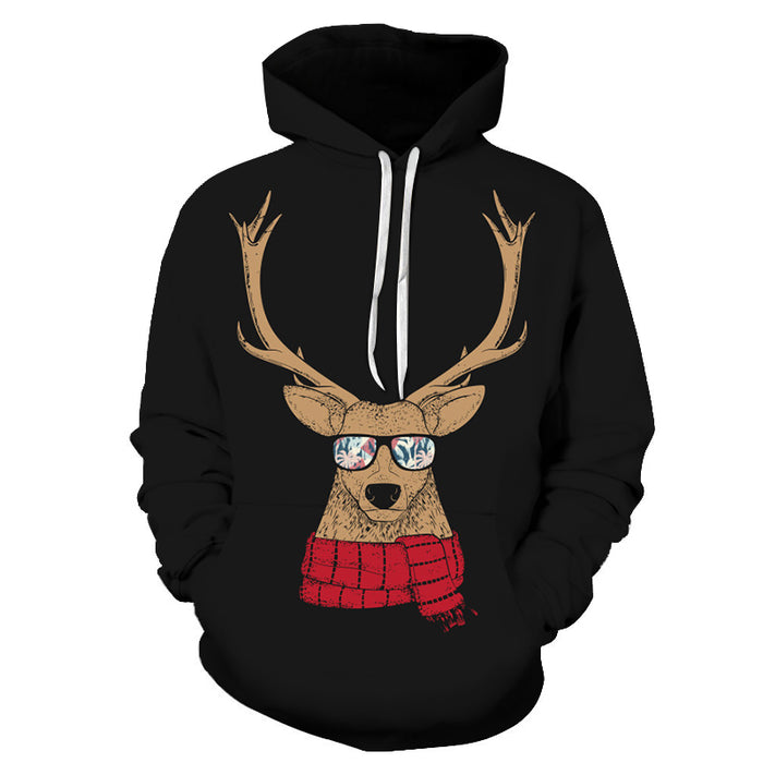 Cool Reindeer Christmas 3D - Sweatshirt, Hoodie, Pullover