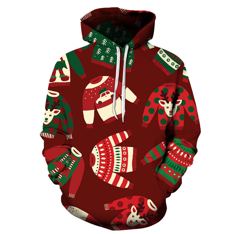 Brown 3D Christmas Hoodie - Sweatshirt, Hoodie, Pullover — My 3D Hoodie