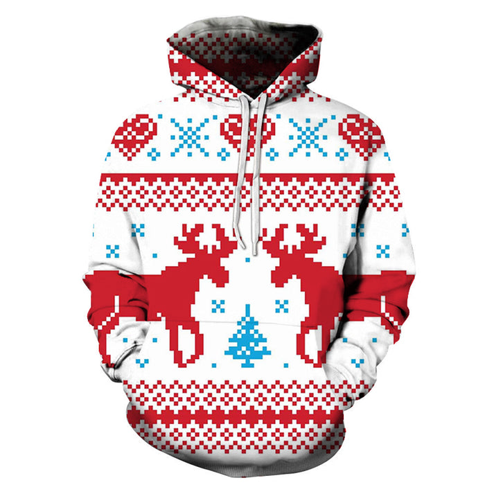 Reindeer Christmas Hoodie - Sweatshirt, Hoodie, Pullover