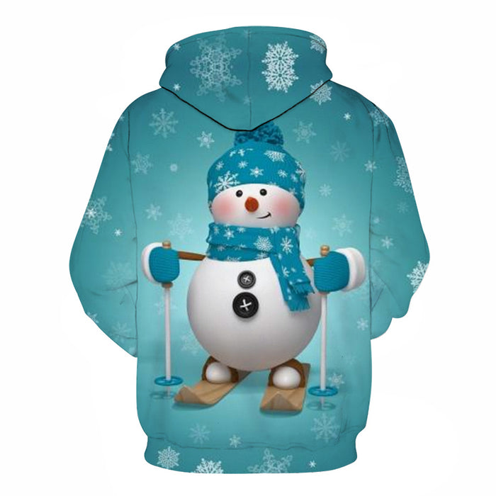 Ski Snowman Christmas Hoodie - Sweatshirt, Hoodie, Pullover