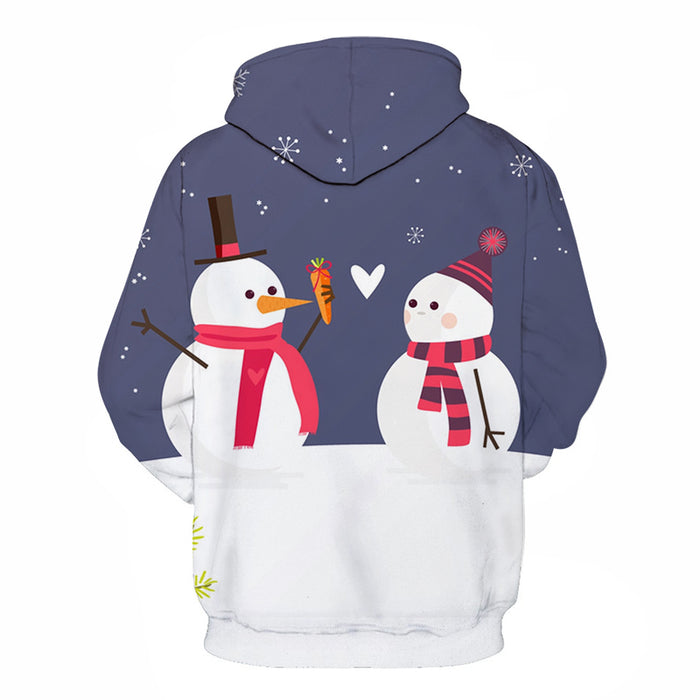 Snowman in Love Christmas Hoodie - Sweatshirt, Hoodie, Pullover
