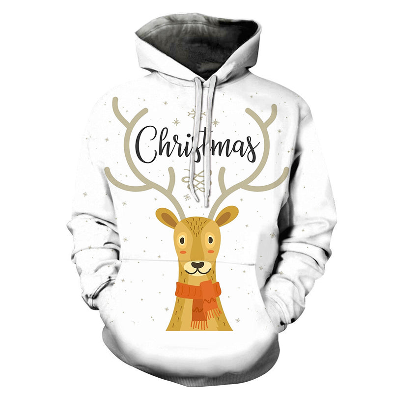 Christmas Reindeer Hoodie - Sweatshirt, Hoodie, Pullover — My 3D Hoodie