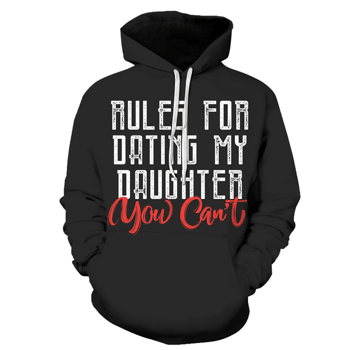 Daddy and Daughter 3D Sweatshirt Hoodie Pullover